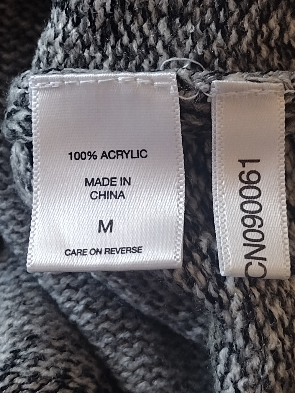 New York & Company Women's  Lace-Up Color Block Sweater Medium Gray Cream - Picture 4 of 5
